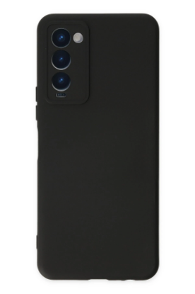 Newface Tecno Camon 18 Kılıf Nano içi Kadife Silikon - Siyah resmi
