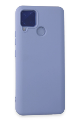 Newface Realme C15 Kılıf Nano içi Kadife Silikon - Lila resmi