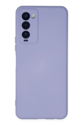 Newface Tecno Camon 18 Kılıf Nano içi Kadife Silikon - Lila resmi