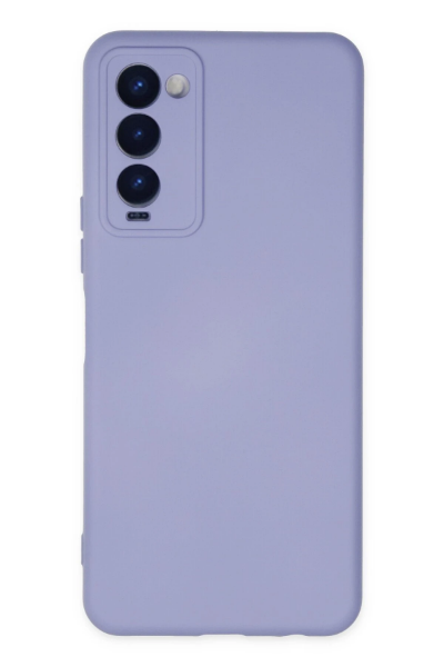 Newface Tecno Camon 18 Kılıf Nano içi Kadife Silikon - Lila resmi