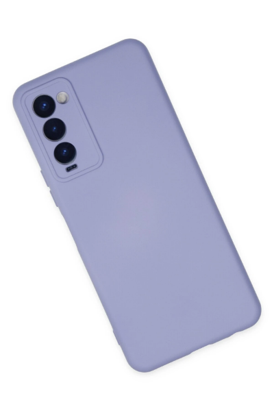 Newface Tecno Camon 18 Kılıf Nano içi Kadife Silikon - Lila resmi