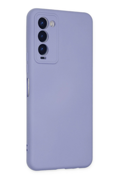 Newface Tecno Camon 18 Kılıf Nano içi Kadife Silikon - Lila resmi