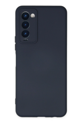 Newface Tecno Camon 18 Kılıf Nano içi Kadife Silikon - Lacivert resmi