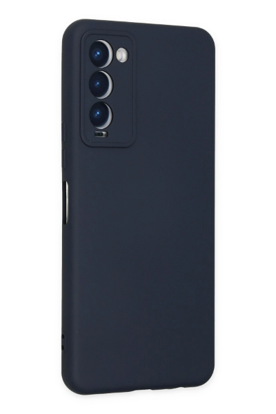 Newface Tecno Camon 18 Kılıf Nano içi Kadife Silikon - Lacivert resmi