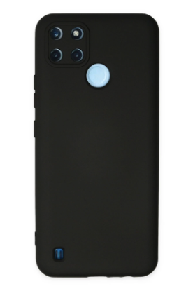 Newface Realme C25Y Kılıf Nano içi Kadife Silikon - Siyah resmi