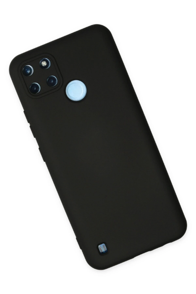 Newface Realme C25Y Kılıf Nano içi Kadife Silikon - Siyah resmi