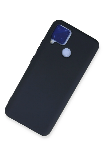 Newface Realme C15 Kılıf Nano içi Kadife Silikon - Lacivert resmi