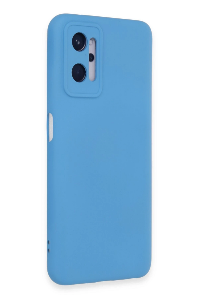 Newface Realme 9i 4G Kılıf Nano içi Kadife Silikon - Mavi resmi