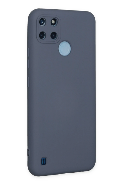 Newface Realme C25Y Kılıf Nano içi Kadife Silikon - Gri resmi