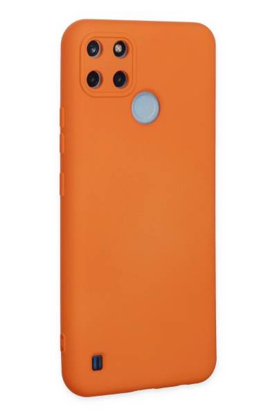 Newface Realme C25Y Kılıf Nano içi Kadife Silikon - Turuncu resmi