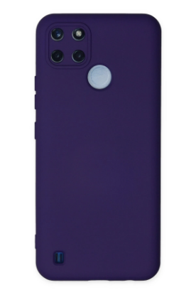 Newface Realme C25Y Kılıf Nano içi Kadife Silikon - Mor resmi