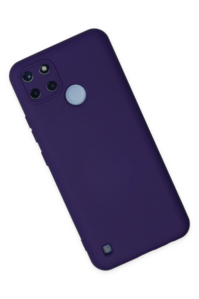 Newface Realme C25Y Kılıf Nano içi Kadife Silikon - Mor resmi