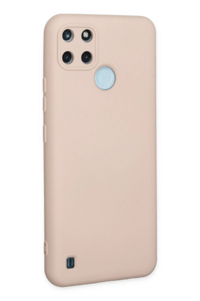 Newface Realme C25Y Kılıf Nano içi Kadife Silikon - Pudra resmi