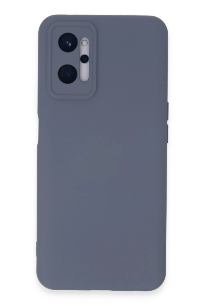 Newface Realme 9i 4G Kılıf Nano içi Kadife Silikon - Gri resmi