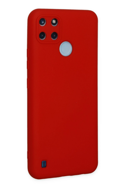 Newface Realme C25Y Kılıf Nano içi Kadife Silikon - Kırmızı resmi