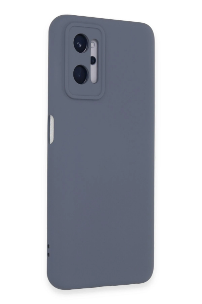 Newface Realme 9i 4G Kılıf Nano içi Kadife Silikon - Gri resmi
