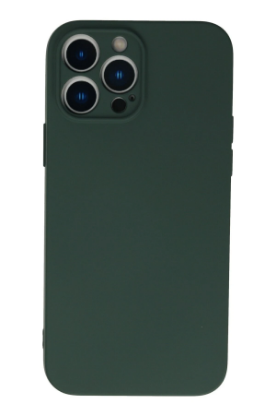 Newface iPhone 13 Pro Kılıf Nano içi Kadife Silikon - Koyu Yeşil resmi