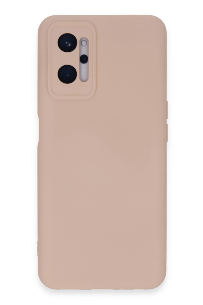 Newface Realme 9i 4G Kılıf Nano içi Kadife Silikon - Pudra resmi