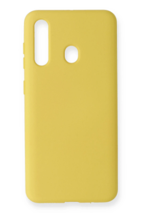 Newface Samsung Galaxy M40 Kılıf Nano içi Kadife Silikon - Sarı resmi