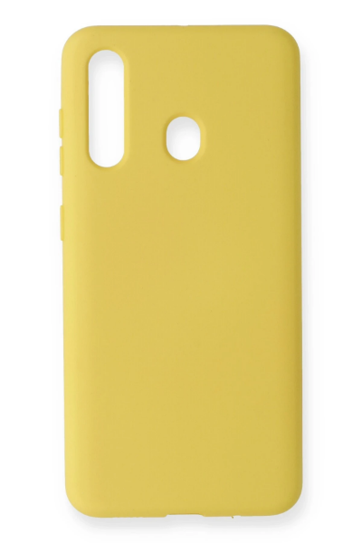 Newface Samsung Galaxy M40 Kılıf Nano içi Kadife Silikon - Sarı resmi