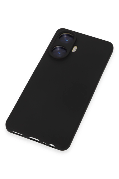 Newface Realme C55 Kılıf Nano içi Kadife Silikon - Siyah resmi