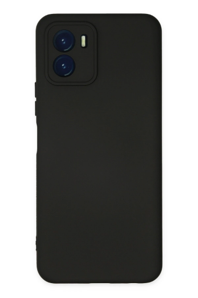 Newface Vivo Y15S Kılıf Nano içi Kadife Silikon - Siyah resmi