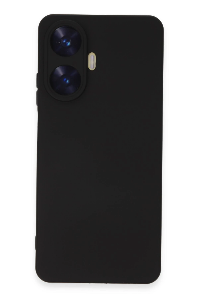 Newface Realme C55 Kılıf Nano içi Kadife Silikon - Siyah resmi