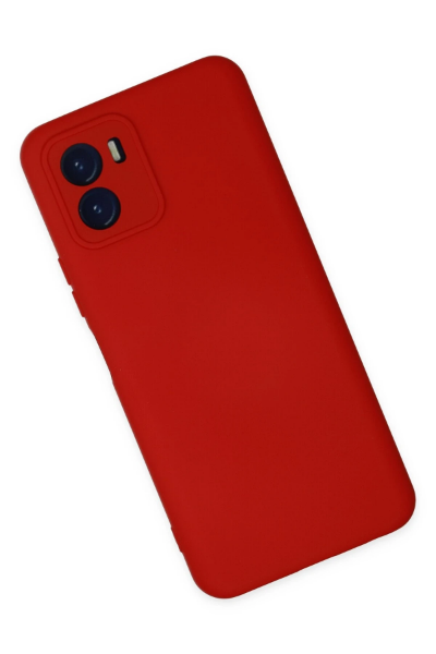 Newface Vivo Y15S Kılıf Nano içi Kadife Silikon - Kırmızı resmi