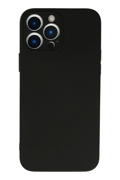 Newface iPhone 13 Pro Max Kılıf Nano içi Kadife Silikon - Siyah resmi