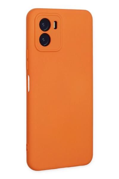 Newface Vivo Y15S Kılıf Nano içi Kadife Silikon - Turuncu resmi