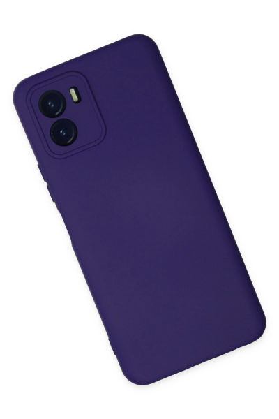Newface Vivo Y15S Kılıf Nano içi Kadife Silikon - Mor resmi