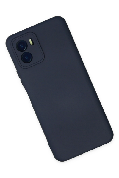 Newface Vivo Y15S Kılıf Nano içi Kadife Silikon - Lacivert resmi