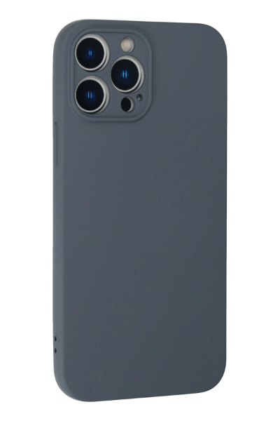 Newface iPhone 13 Pro Max Kılıf Nano içi Kadife Silikon - Gri resmi