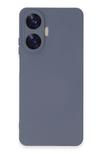 Newface Realme C55 Kılıf Nano içi Kadife Silikon - Gri resmi