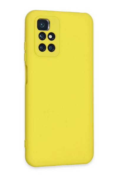 Newface Xiaomi Redmi 10 2022 Kılıf Nano içi Kadife Silikon - Sarı resmi