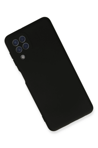 Newface Samsung Galaxy A22 Kılıf Nano içi Kadife Silikon - Siyah resmi