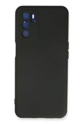 Newface Oppo A16 Kılıf Nano içi Kadife Silikon - Siyah resmi