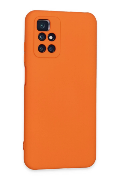 Newface Xiaomi Redmi 10 2022 Kılıf Nano içi Kadife Silikon - Turuncu resmi