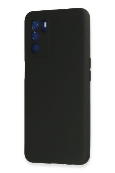 Newface Oppo A16 Kılıf Nano içi Kadife Silikon - Siyah resmi