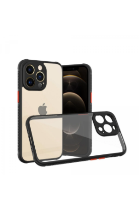 Newface iPhone 13 Pro Kılıf Miami Şeffaf Silikon - Siyah resmi