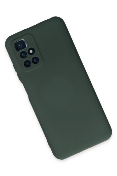 Newface Xiaomi Redmi 10 2022 Kılıf Nano içi Kadife Silikon - Koyu Yeşil resmi