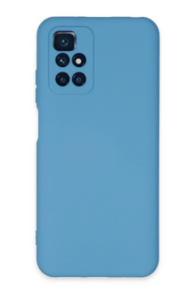 Newface Xiaomi Redmi 10 2022 Kılıf Nano içi Kadife Silikon - Mavi resmi