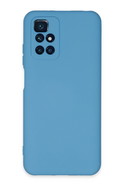 Newface Xiaomi Redmi 10 2022 Kılıf Nano içi Kadife Silikon - Mavi resmi