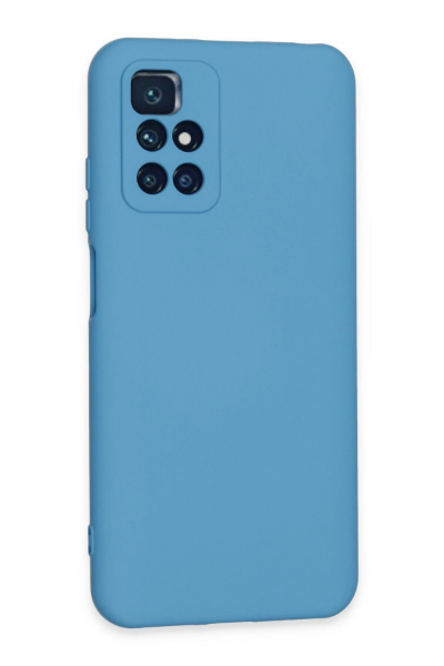Newface Xiaomi Redmi 10 2022 Kılıf Nano içi Kadife Silikon - Mavi resmi