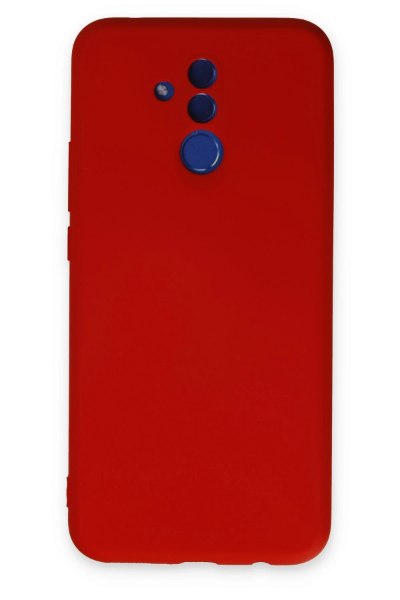 Newface Huawei Mate 20 Lite Kılıf Nano içi Kadife Silikon - Kırmızı resmi