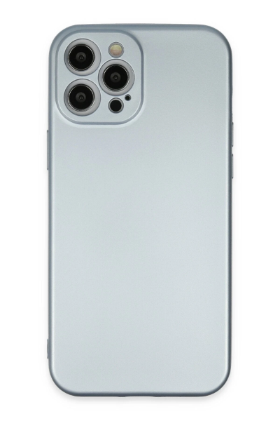 Newface iPhone 12 Pro Max Kılıf Nano içi Kadife Silikon - Sky Blue resmi