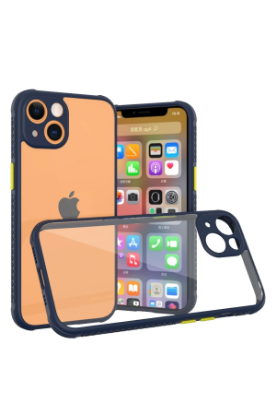 Newface iPhone 13 Mini Kılıf Miami Şeffaf Silikon - Lacivert resmi