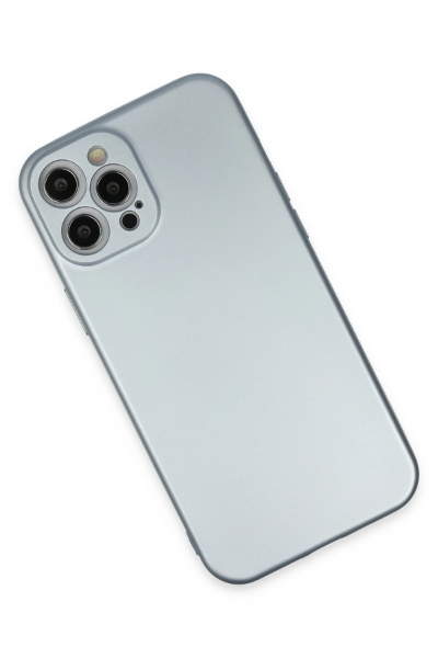 Newface iPhone 12 Pro Max Kılıf Nano içi Kadife Silikon - Sky Blue resmi