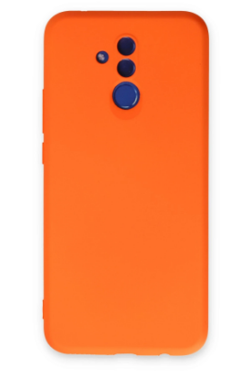Newface Huawei Mate 20 Lite Kılıf Nano içi Kadife Silikon - Turuncu resmi