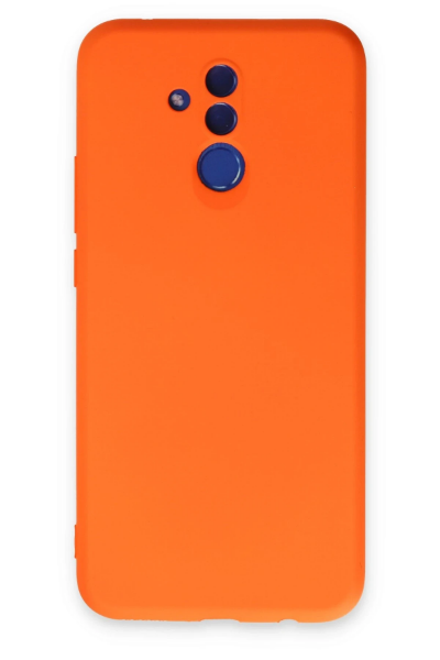 Newface Huawei Mate 20 Lite Kılıf Nano içi Kadife Silikon - Turuncu resmi